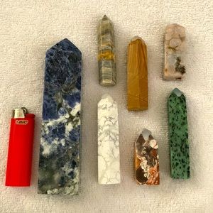 Lot of 7 crystal towers - Free ship!